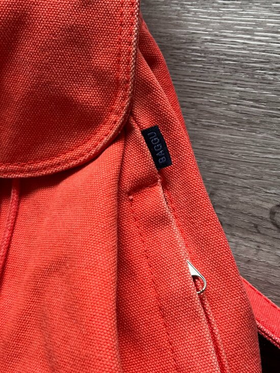 BAGGU Orange Canvas Backpack – Casual Drawstring Daypack main image 6